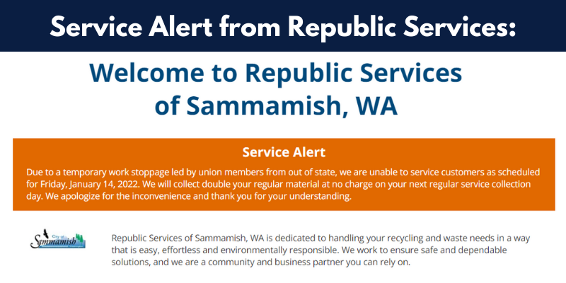 Service Alert from Republic Services